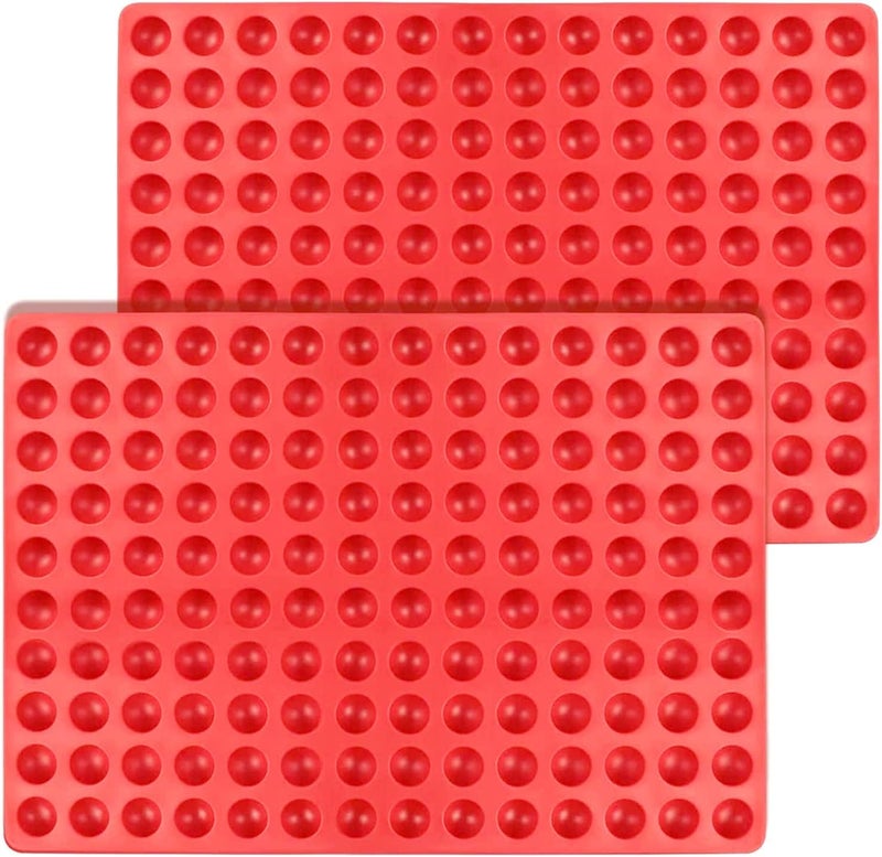 BTYMS 2 Pcs Small d Silicone Molds, 140 Cavity Semi Sphere Molds for Chocolate, Baking, Homemade Candy, Wax Melts Beads, Ice Balls, DIY Dog Training Treats - Image 1